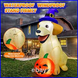 Labrador Inflatables 5Ft Halloween Inflatables Decorations Outdoor Vivid Lab Dog with Build ...