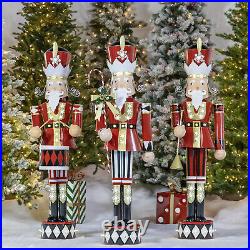 5Ft. Tall Metal Nutcracker Decoration with LED Lights