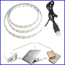 5V USB LED Strip Lights 5050 RGB Bluetooth Color Change Remote for Rooms Bar 100