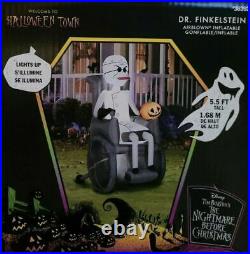 5.5F Nightmare Before Christmas Dr Finkelstein Airblown Inflatable Led Yard Deco