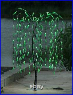 5.5 FT Weeping Willow Tree 200 LED Lights Decor Outdoor Deck Patio Adjustable