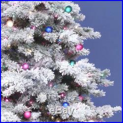 5.5' Flocked Alaskan Artificial Christmas Tree 450 LED Clear Dura-Lit Lights