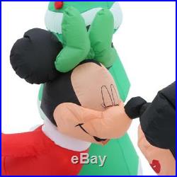 5.5 ft. Inflatable Lighted Airblown Mickey and Minnie with Mistletoe Scene