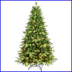 5/6/7/8/9FT Pre-Lit Artificial Christmas Tree with LED Lights Stand Xmas Holiday