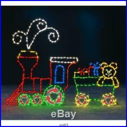 5′ Animated LED Holiday Train Locomotive Christmas Lights