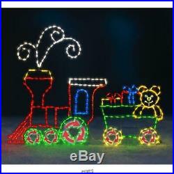 5' Animated LED Holiday Train Locomotive Christmas Lights