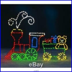 5' Animated LED Holiday Train Locomotive Christmas Lights