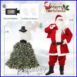 5′ Artificial Mannequin Tree with 465 Branch Tips 50 Warm White LED Lights