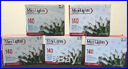 5 Boxes 140 Mini Lights String Clear Steady or Flashing Party Wedding Christmas