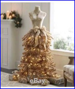 5 DRESS FORM MANNEQUIN PRE-LIT ARTIFICIAL CHRISTMAS TREE With FLOCKED BRANCHES