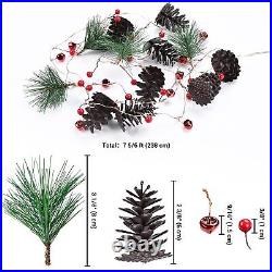 5 FT Artificial Christmas Tree & 20 LED Pine Cone String Lights Kit ...