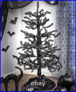 5 Ft Animated Swaying Moving Black Halloween TREE withColor Changing Lights VIDEO