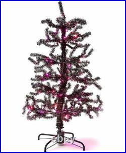 5 Ft Animated Swaying Moving Black Halloween TREE withColor Changing Lights VIDEO