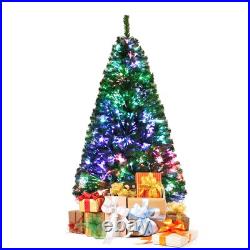 5 Ft Pre-lit Artificial Christmas Tree, Premium Fiber Optic Christmas Tree, H