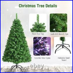 5 Ft Pre-lit Artificial Christmas Tree, Premium Fiber Optic Christmas Tree, H