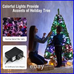 5 Ft Pre-lit Artificial Christmas Tree, Premium Fiber Optic Christmas Tree, H