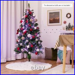 5 Ft Pre-lit Artificial Christmas Tree, Premium Fiber Optic Christmas Tree, H
