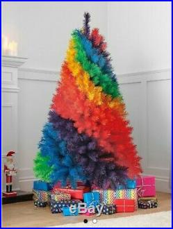 5 Ft Rainbow Christmas Fir Tree Brand New In Box Tall Multi Coloured Nhs Lgbtq