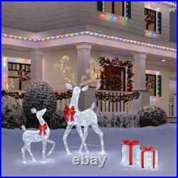 5 Ft. Twinkling LED Standing Deer Holiday Yard Decoration Christmas