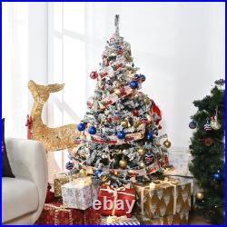 5 Ft White Christmas Tree Artificial with 66FT 200 LED Fairy Lights Xma Decor
