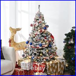 5 Ft White Christmas Tree Artificial with 66FT 200 LED Fairy Lights Xma Decor