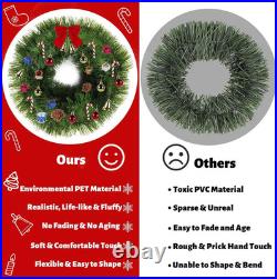 5 Pack 250FT Christmas Green Garland Flower for Christmas and Non-Lit Soft Holid 5 Pack 250FT Christmas Green Garland Flower for Christmas and Non-Lit Soft Holid