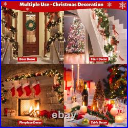 5 Pack 250FT Christmas Green Garland Flower for Christmas and Non-Lit Soft Holid 5 Pack 250FT Christmas Green Garland Flower for Christmas and Non-Lit Soft Holid
