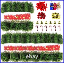 5 Pack 250FT Christmas Green Garland Flower for Christmas and Non-Lit Soft Holid 5 Pack 250FT Christmas Green Garland Flower for Christmas and Non-Lit Soft Holid