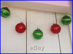 5 Pc Hanging Lighted Christmas Ornaments 6 Light Up Balls Holiday Decoration