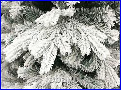 5' Snow Angel Blue Spruce Flocked Christmas Tree Pre-lit with White LED Lights