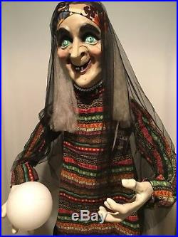 5' Tall Animatronic Standing Fortune Telling Witch with Sound & Lights Prop Gypsy