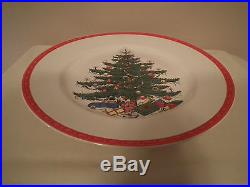 5 Vintage PLUMMER LTD NEW YORK Christmas Tree 10 Dinner Plates Homer Laughlin