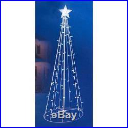 5 ft. Blue & White LED Lighted Outdoor Twinkling Christmas Tree Yard Art Deco