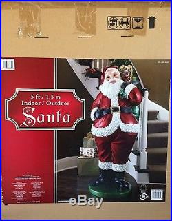 5-ft Lighted Santa Freestanding Sculpture Christmas Indoor/Outdoor Decor