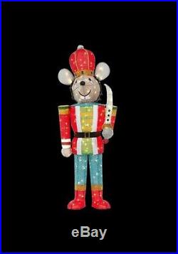 5 ft Pre-Lit Tinsel Mouse Soldier Outdoor Christmas Yard Decor Holiday Lighted