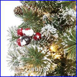 5 ft Pre-lit Potted Vancouver Pine Tree 288 Tips 70 UL Clear Incandescent Lig