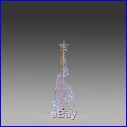 5' or 7' Lighted Spiral Christmas Tree Sculpture Outdoor Yard Decor Multi Lights