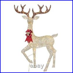 5ft 11 (182.8 cm) Indoor/Outdoor Christmas Reindeer Family Set of 2 Bucks Wit