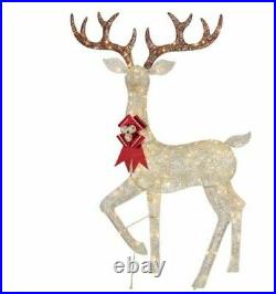 5ft 11 Indoor/Outdoor Christmas Reindeer Family 2 Bucks With 480 LED Lights NEW