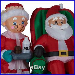 5ft Gemmy Christmas Airblown Inflatable North Pole Santa & Friends Mrs Claus Elf