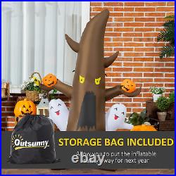 5ft Halloween Inflatable Dead Tree WithPumpkins & Built-in LED For Lawn Patio