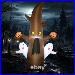 5ft Halloween Inflatable Dead Tree WithPumpkins & Built-in LED For Lawn Patio
