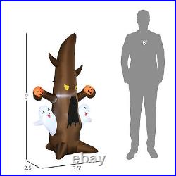 5ft Halloween Inflatable Dead Tree WithPumpkins & Built-in LED For Lawn Patio