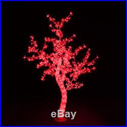 5ft Height LED Christmas New year decor Light Crystal Cherry Blossom Tree Red