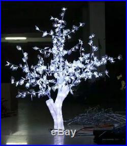 5ft LED Christmas New year Light Crystal Cherry Blossom Tree with White Leafs