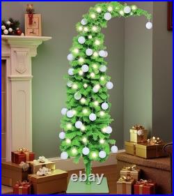 5ft Prelit Green Grinch Christmas Tree Decorations-150 Dual-Color LED Lights