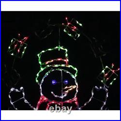 60 In Pro-Line LED Animation Juggling Snowman Christmas Decoration (Used)