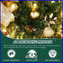 60 Inch Pre-lit Light Green Artificial Christmas Wreath 220 Dual Color LED 600