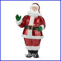 63 in Santa Claus Lighted Musical Christmas Decoration Xmas LED Light Plastic US