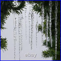 64 Pcs Icicle Ornaments for Christmas Tree Decorations, Glass Christmas Tree Orn
